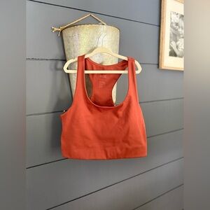 Girlfriend collective Paloma Racerback Bra clay rust color medium